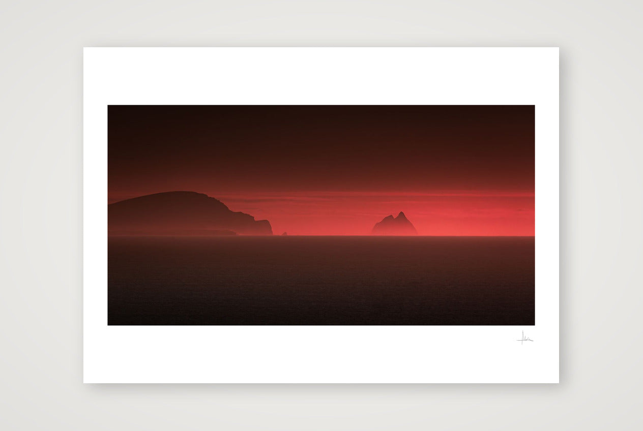 Sunset Skellig Michael - Mini — A4 (30×21cm, 12×8") Print only